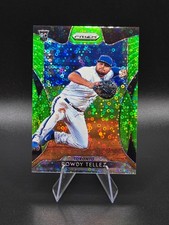 2019 Panini Prizm Prizms Lime Green Donut Circles #10 Rowdy Tellez SP/199!