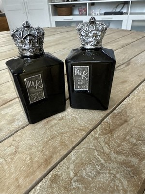 Vintage Mr K 4 oz Cologne & 4 oz After Shave Set Rare Empty