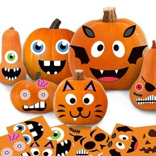 Pumpkin Decorating Kit DIY Halloween Pumpkin Stickers Decorations