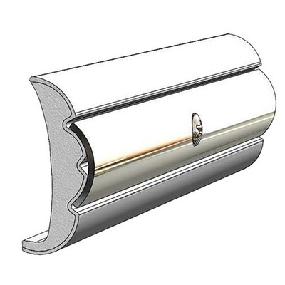 TACO Rigid Vinyl Flex-Core Rub Rail 1.58'' x .635'' - Frosty White 60'
