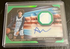 2023-24 Topps Chrome OTE Adam Oumiddoch GREEN Refractor Auto Jersey PATCH SP /75