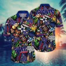 New York Giants Island Vibes Hawaiian Shirt