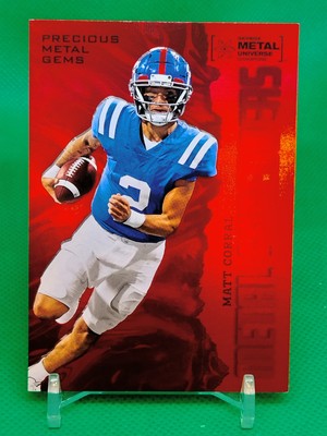 Matt Corral RC 2022 Skybox Metal Universe PMG Precious Metal Gems Red SSP /100