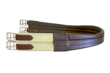 SIE EQUESTRIAN Contoured English Chafeless Girth Black Brown 46" / 48" / 50" / 5