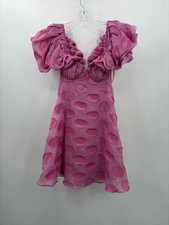 Pre-Owned Asos Pink Size 2 Polka Dot Short Sleeveless Dress
