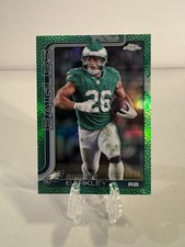 2025 Topps Chrome - Saquon Barkley #248 Green Leather /99 🔥Color Match🔥 (Z)