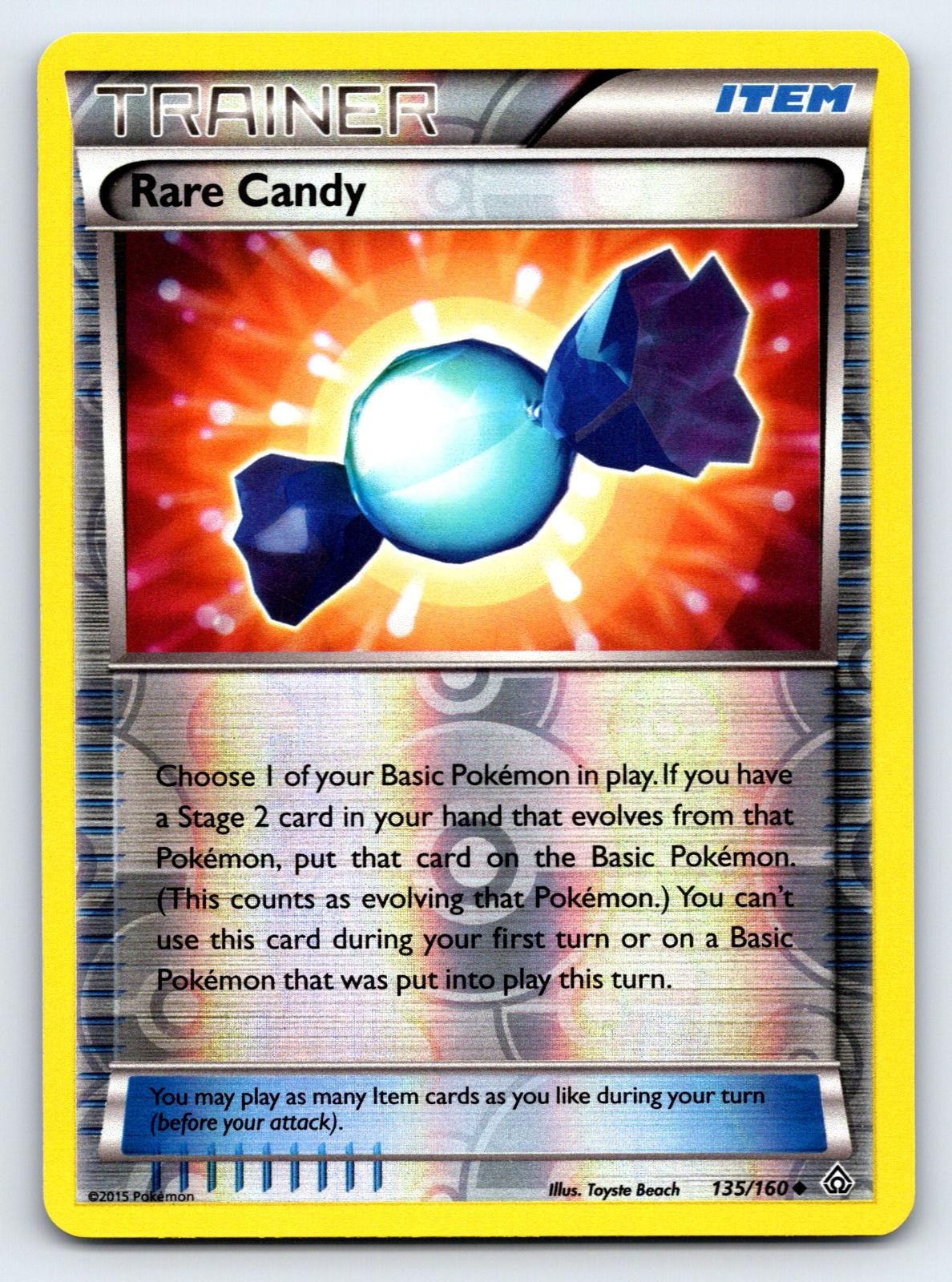 Rare Candy 135/160 Uncommon Primal Clash Pokemon Reverse Holo Lightly Played