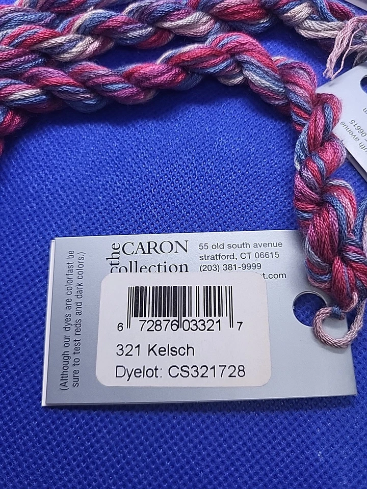 3 Skeins Caron Waterlilies 100% Silk Embroidery Floss #321 "Kelsch" Variegated - Image 3 of 4