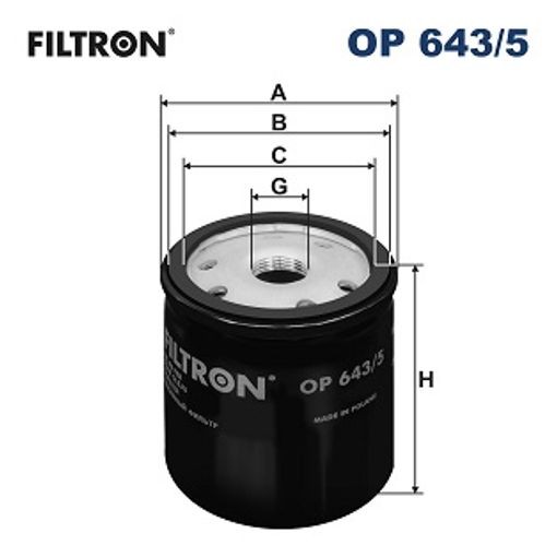 Fits FILTRON OP 643/5 OIL FILTER