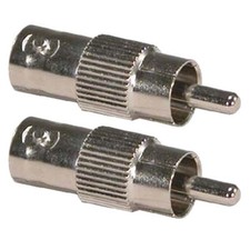 2x BNC Female to RCA Male Coax Coaxial Adapter Connector Converter CCTV Camera