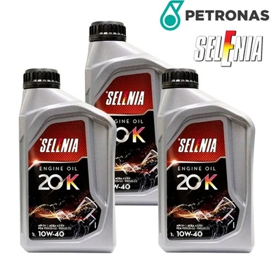 3 L Petronas Selenia Huile Moteur 10W40 ACEA A3 API SI 100% Synthétique - Photo 1/4