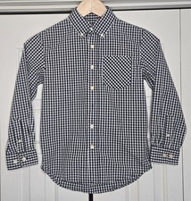 Basic Editions Boys M 8 Gingham Button Down S...