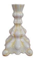 White CandleStick Holder 6 1/2 inch Height  Ceramic C