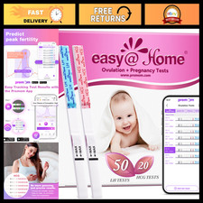 50 Ovulation Test Strips  20 Pregnancy Test Strips Combo Kit - Fertility  Fami
