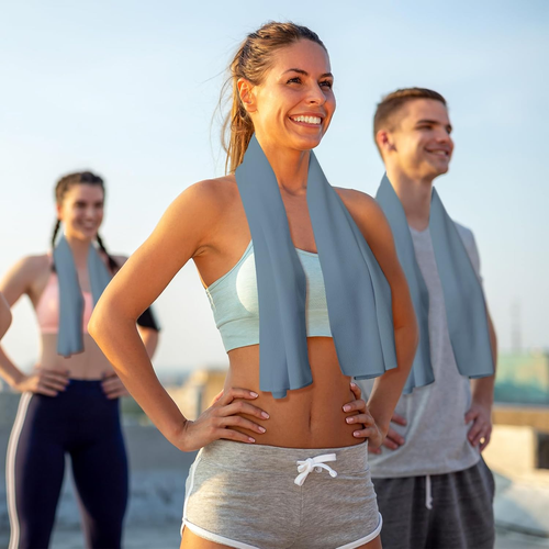 Cooling Towel Bulk - Neck & Face Cool Chilly Towels Microfiber Breathable Sport - Picture 7 of 12