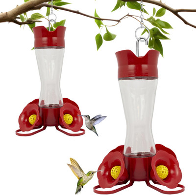 Perky Pet Glass Hummingbird Feeders for Outdoors with Ant Moat Bee Guards &