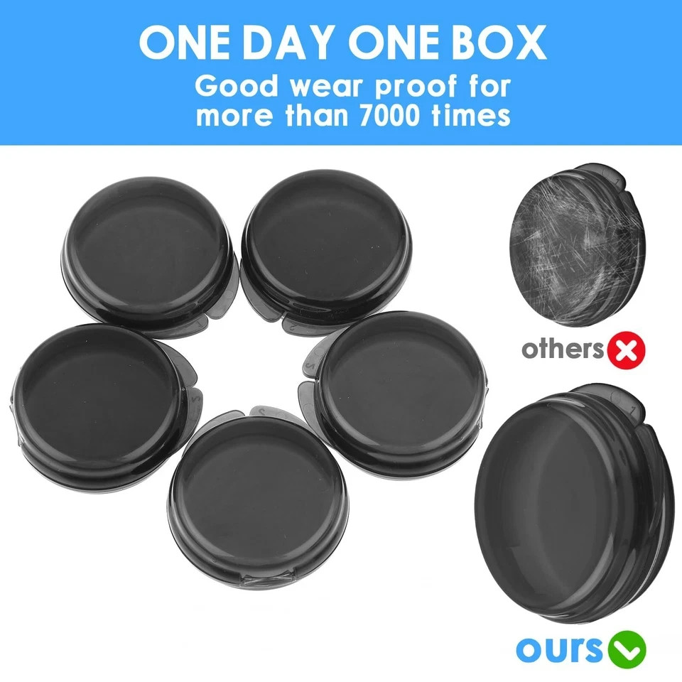 5PCS Small Pill Box,Travel Round Pill Case,Portable Pill Container Holder