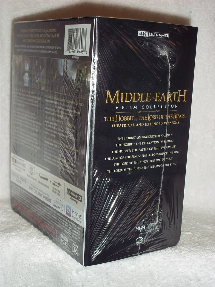 Middle Earth 6-Film Collection EXTENDED EDITION (4K/Blu-ray, 2025, 30-Disc) NEW - Immagine 2 di 4