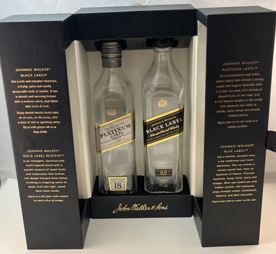 Johnnie Walker Collection Foldable Box Set With Bottles (3x200ml) Empty