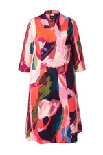 Ulla Popken Damen große Größen Midikleid Punto di Roma Kelchkragen