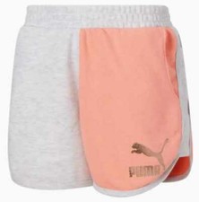 Puma Youth Color Blocked Fashion Shorts - Apricot/White YL