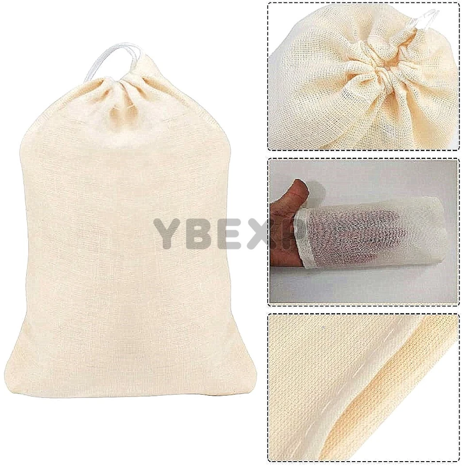 100/500/1000pcs Cotton Muslin Drawstring Bags For Craft,Gift,Soap,Herbs 3x4 4x6 - Image 2 of 4