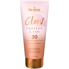 Coppertone Glow Protect and Tan Sunscreen Lotion + Gradual Self Tanner, SPF 30 S