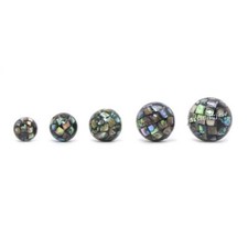 6mm to 16mm Handmade Abalone shell mosaic ball round loose beads