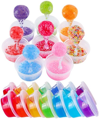 50 Pack 4oz Small Plastic Containers with Lids for Slime Foam Ball Storage - Picture 2 of 6