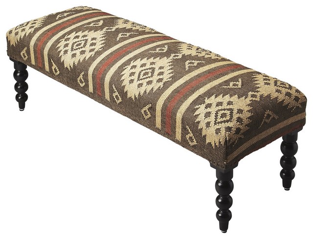 Benches Sedona Upholstered Bench Kilim Seat Cover Free