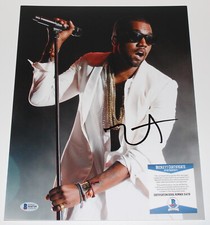 RAPPER KANYE WEST SIGNED AUTHENTIC 11X14 PHOTO YEEZUS YEEZY BECKETT COA BAS