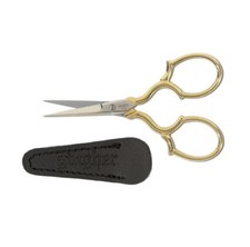 Gingher Gold-Handled 3.5" Epaulette Embroidery Scissors