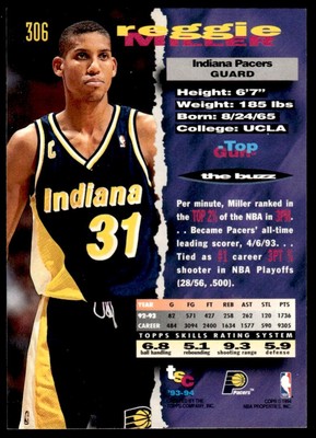 1993-94 Stadium Club First Day Issue Reggie Miller Indiana Pacers  
