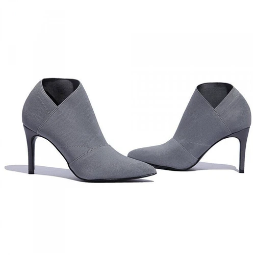 Damen High Heels Booties Spitz zulaufend Pumps Stiefeletten Party Stilettos Schuhe - Bild 7 von 17