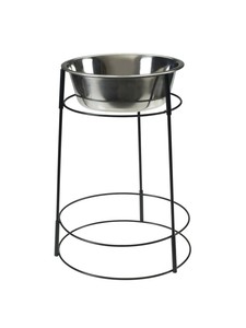 single elevated dog feeder