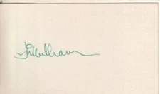 G. Mennen Williams Autographed Index Card 1960 41st Governor of Michigan D.88
