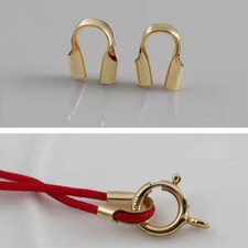 50X U-shaped Rope Positioning Tube Gilded Finding Material End Jewelry DIY Decor