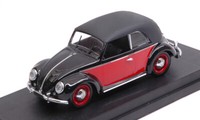 Rio 1/43 Vw KÄFer Cabrio Karmann 1949 Schwarz/Rot Statisches Modell Diecast