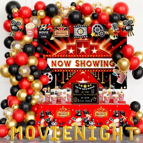Movie Night Party Decorations, Movie Theater Hollywood Themed Party Decoratio...