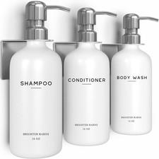 Luxury Shampoo  Conditioner Dispenser Set Wall Mounted by Refillable Shampoo