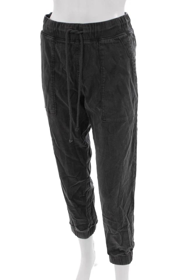 Pantalones de chándal recortados Bella Dahl para mujer gris oscuro con cordón talla M Foto 2 de 4