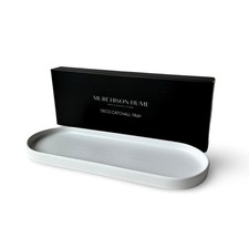 Elegant Ceramic Kitchen Sink Caddy & Bathroom Countertop Tray - Versatile Cer...