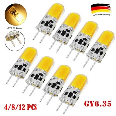 4-12er COB GY6.35 LED Glühbirne 5W Lampe Dimmbar Stiftsockel Warmweiß LD880