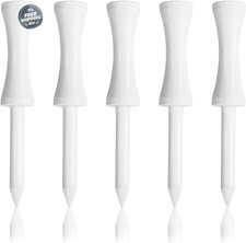 Zivisk Bamboo Golf Tees 2 3/4 Inch 2 3/4 Inch 100 Count Wooden Tall Step Down
