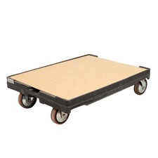 PROFI Schwerlast Transportroller 80x60 cm, schwarz, gebraucht mit Einlegeboden