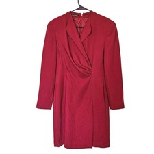 Tahari Size 8 Red Career Holiday Christmas Work Dress Professional Vintage Retro