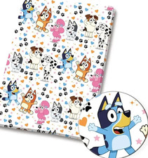 Bluey Bingo children character polyCotton Fabric Half Yard 18  x 55   37057