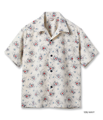 STAR OF HOLLYWOOD SH39715 DOBBY COTTON OPEN SHIRT ATOMIC Japan New