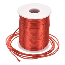 Nylon Satin Cord 2mm, 109 Yard Nylon String for Bracelet Red