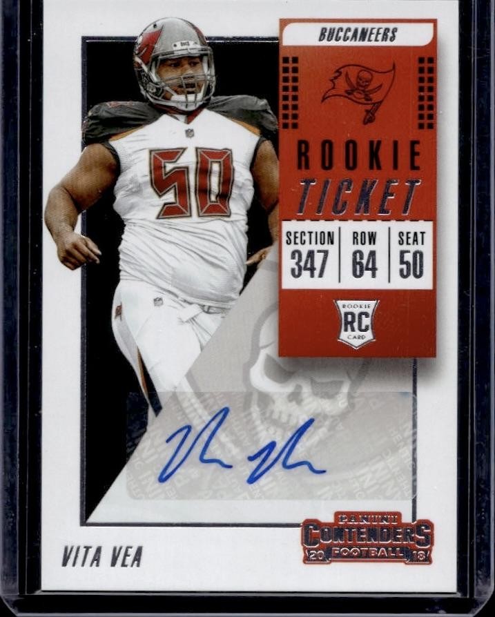 2018 Panini Contenders #148 Vita Vea - Rookie Ticket Auto
